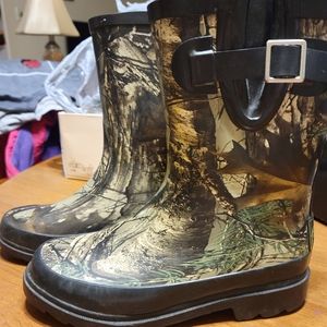 Youth rubber boots camo print
